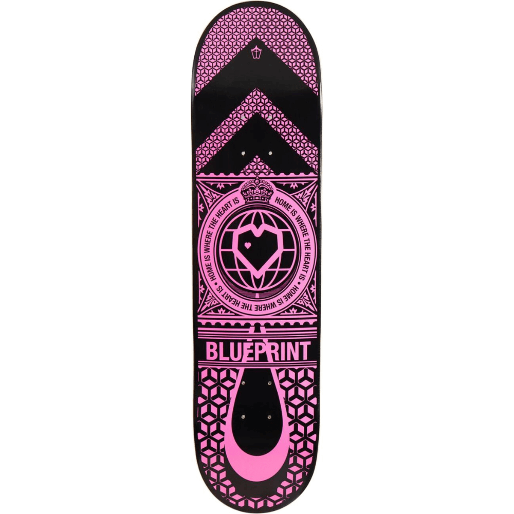 Blueprint Home Heart Tavola Skateboard (7.875|Nero:Rosa)