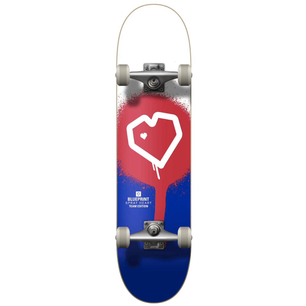 Blueprint Spray Heart V2 Skateboard Completo 7.75_4
