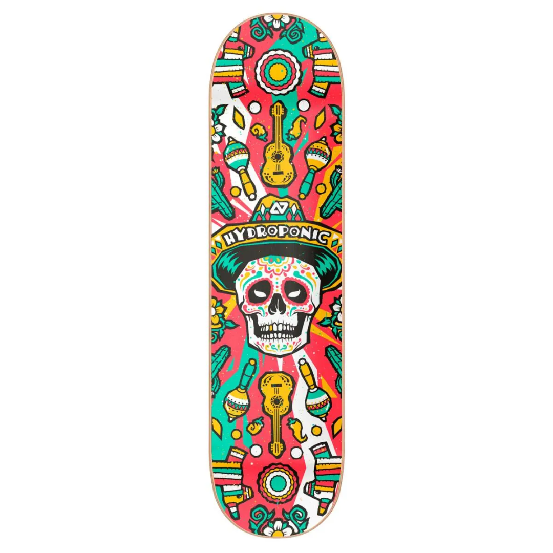 Hydroponic Mexican Skull 2.0 Tavola Skateboard 8"