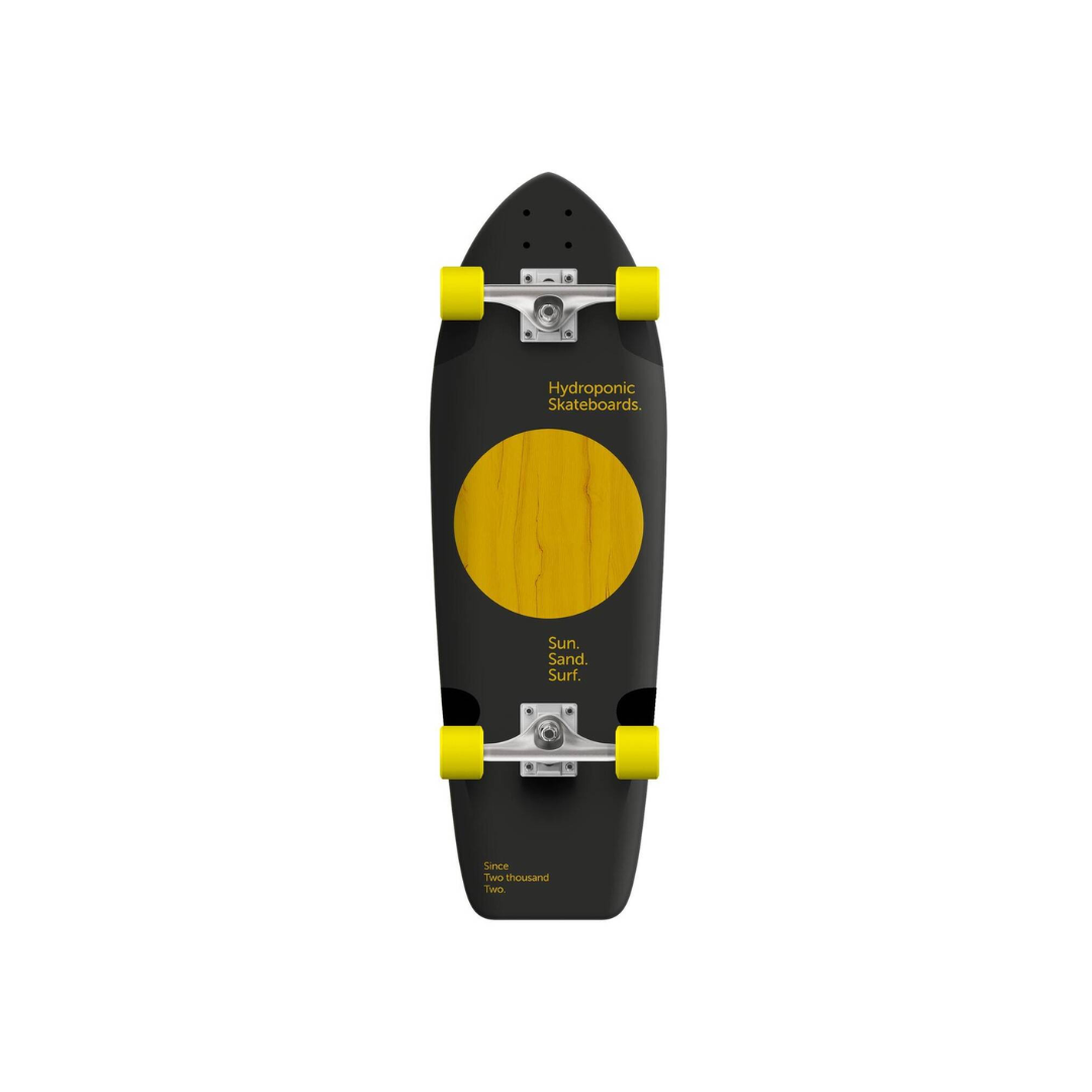 Hydroponic Square Complete Cruiser Skateboard 31.5" - Lunar Black/Yellow
