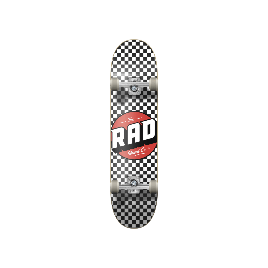 RAD Checkers Progressive Skateboard Completo 8.25" - Nero/Bianco
