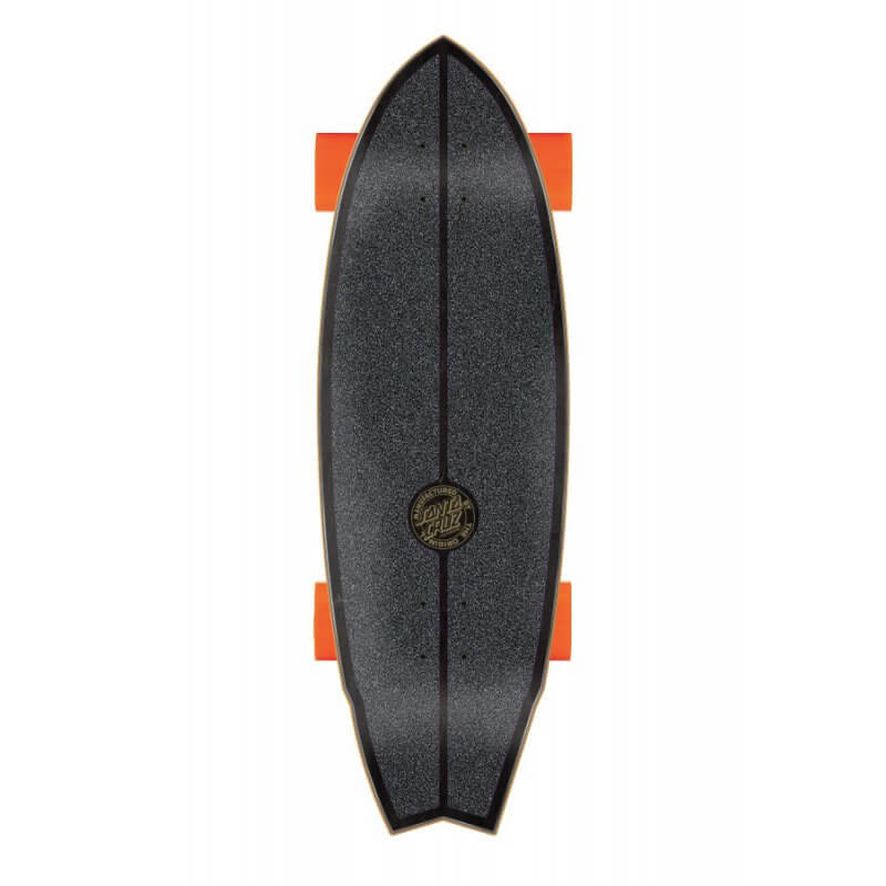 Santa Cruz - Flame Dot Shark Surf Skate 9.85in x 31.52in Carver CX1 (1)