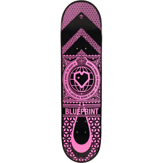 Blueprint Home Heart Tavola Skateboard (7.875|Nero:Rosa)