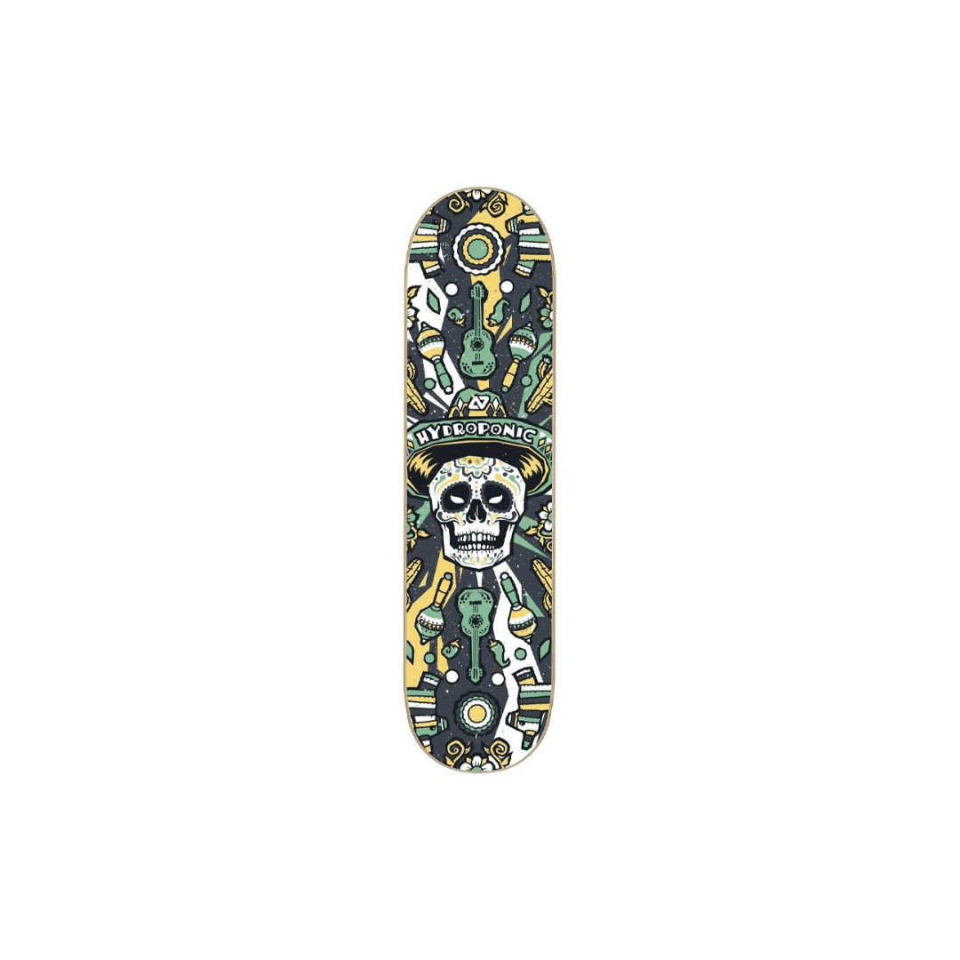 Hydroponic Mexican Skull 2.0 Tavola Skateboard  8.125" - Black