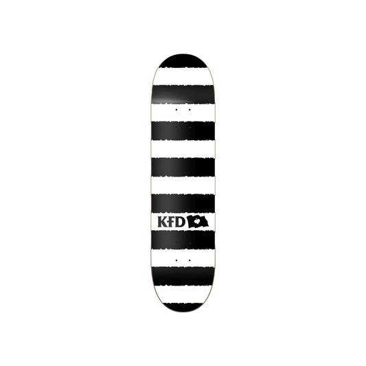 KFD Stripes Tavola Skateboard  8" - Bianco