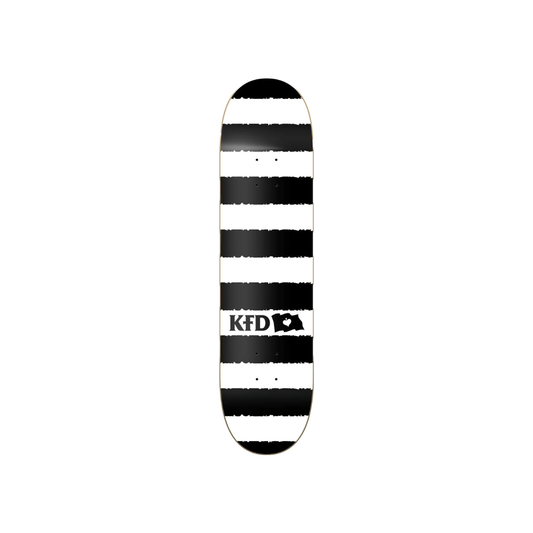 KFD Stripes Tavola Skateboard  8" - Bianco