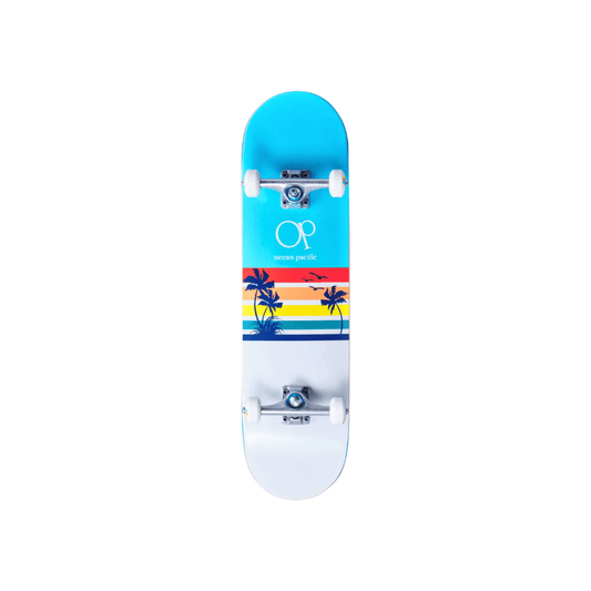 Ocean Pacific Sunset Skateboard Completo  8.25" - Bianco/Blu