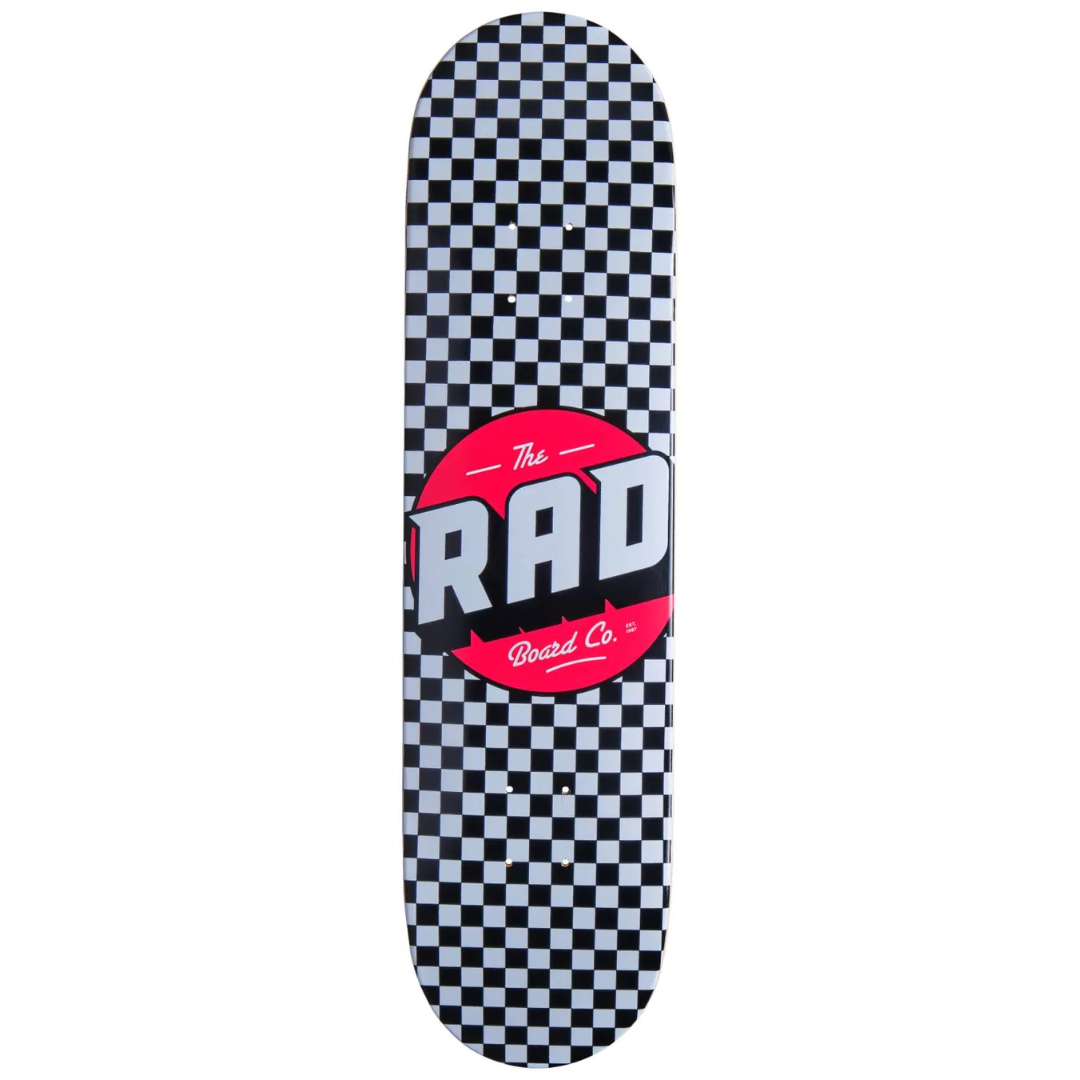 RAD Checker Deck Skate Bianco