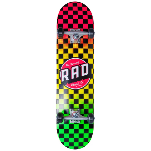 RAD Checkers Progressive Skateboard Completo  8"