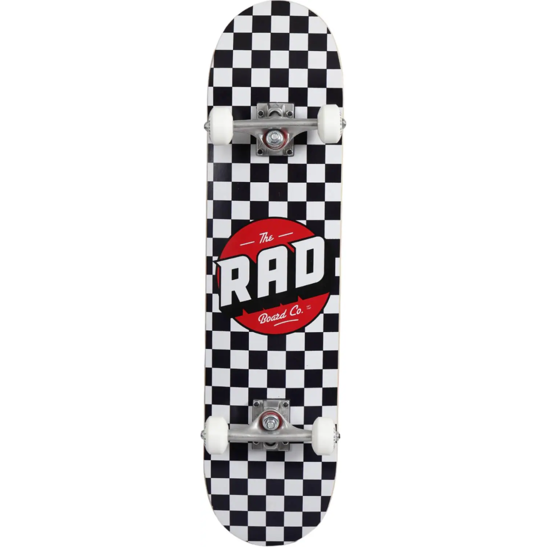 RAD Checkers Skateboard Completo  7.5" 
