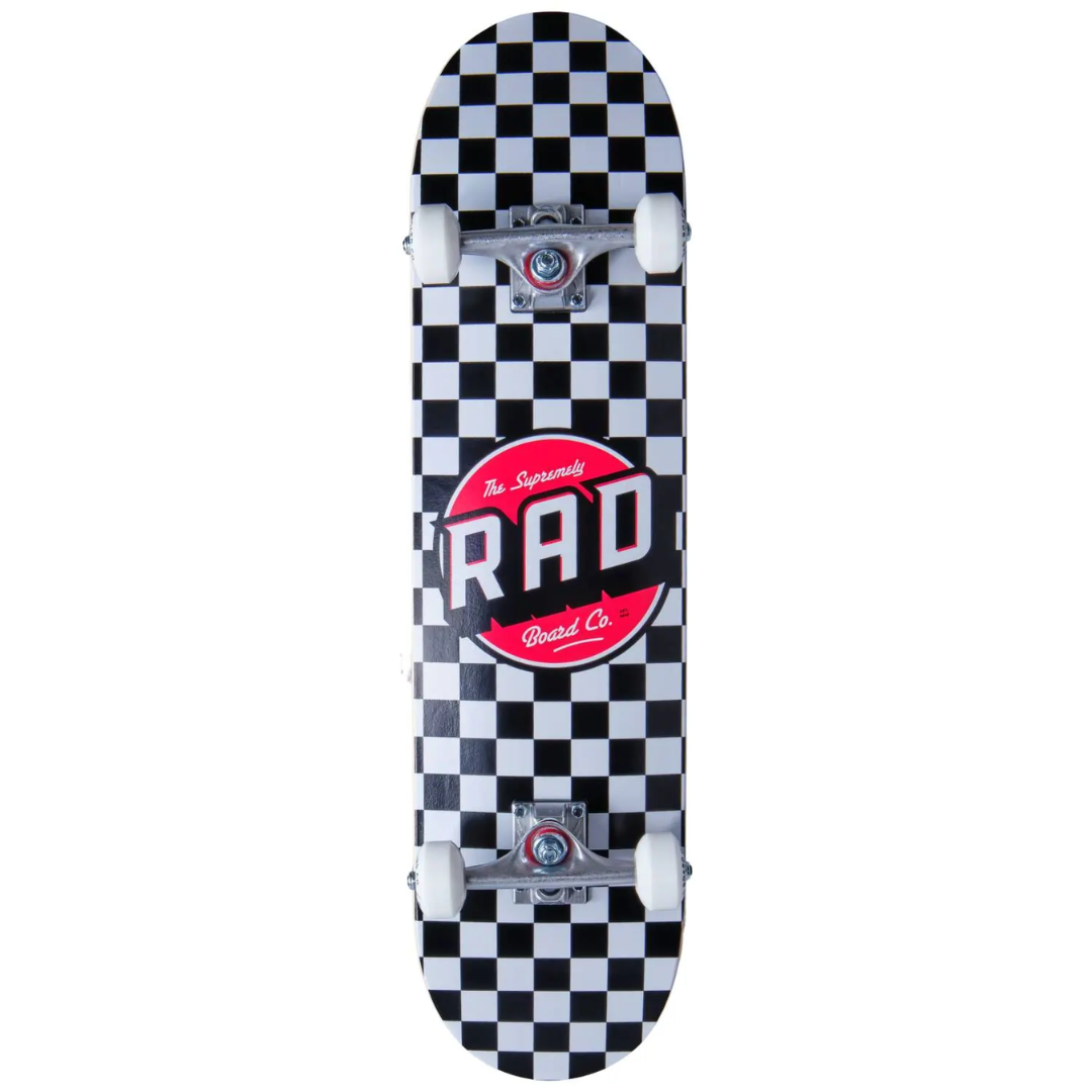 RAD Checkers Skateboard Completo  7.5" 