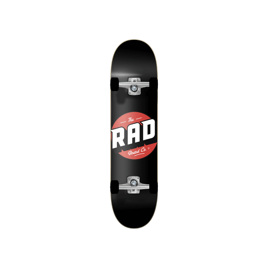 RAD Logo Progressive Complete Skateboard  8.125" - Nero