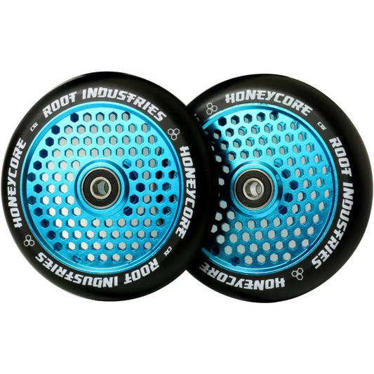 Root Honeycore Nero 120mm Ruote Monopattino Freestyle 2pz azzurro