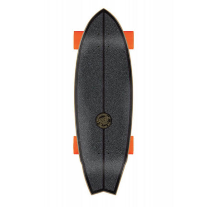 Santa Cruz - Flame Dot Shark Surf Skate 9.85in x 31.52in Carver CX1 (1)