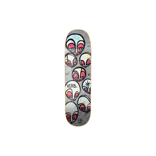 Verb Deck  Skateboard  8.75" - Faces Gray
