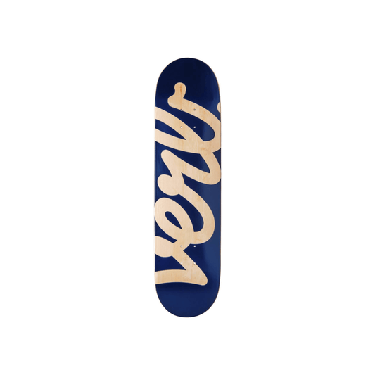 Verb Script Deck Skateboard  8" - Navy